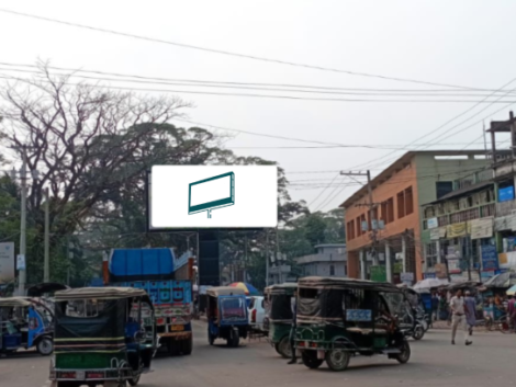 A digital billboard in Benapol, Jessore, showcasing vibrant, high-resolution advertisements that capture attention in a bustling commercial area, offering high-quality visibility for businesses.